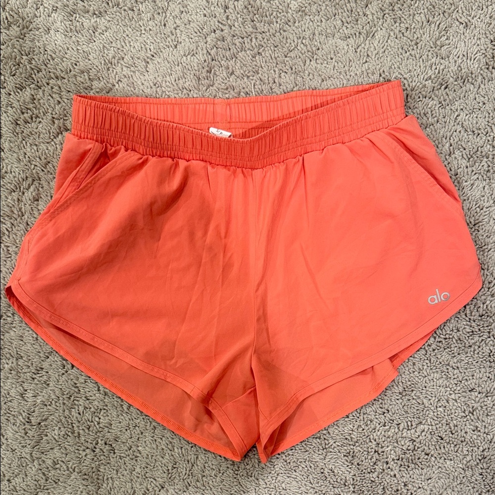 ALO Yoga Women's Vibrant Orange Athletic Shorts